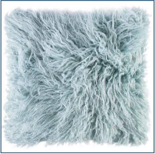 navy blue fluffy cushion